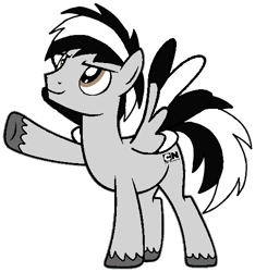 Size: 497x530 | Tagged: safe, artist:muhammad yunus, pegasus, pony, g4, cartoon network, male, ponified, simple background, smiling, solo, stallion, transparent background