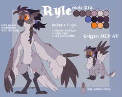 Size: 2500x2000 | Tagged: safe, artist:lionbun, oc, oc:ryle, griffon, pony, anthro, character design, high res, male, ponified, reference sheet, the legend of zelda