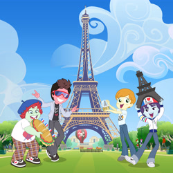 Size: 4800x4800 | Tagged: safe, artist:sapphiregamgee, human, equestria girls, g4, chunk, crossover, data, eiffel tower, equestria girls-ified, france, hot air balloon, mike, mouth, paris, the goonies