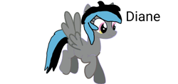 Size: 948x452 | Tagged: safe, oc, oc only, oc:diane, alicorn, pony, base used, confused, frown, gray coat, looking down, multicolored eyes, polygender, polygender pride flag, pride, pride flag, simple background, solo, tail, text, two toned hair, two toned tail, white background