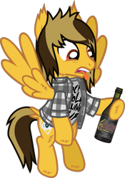 Size: 917x1311 | Tagged: safe, artist:lightningbolt, derpibooru exclusive, pegasus, pony, g4, .svg available, alcohol, alex gaskarth, all time low, bottle, button-up shirt, clothes, disgusted, dyed mane, dyed tail, ear fluff, flying, hoof fluff, hoof hold, looking down, male, open clothes, open mouth, open shirt, ponified, shirt, show accurate, simple background, solo, spread wings, stallion, svg, tail, tail feathers, tongue out, transparent background, undershirt, vector, wine bottle, wing fluff, wings
