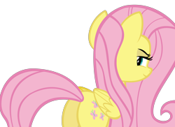Size: 7496x5464 | Tagged: editor needed, safe, edit, fluttershy, pegasus, pony, g4, absurd resolution, bedroom eyes, butt, caught, female, flutterbutt, folded wings, looking at you, looking back, looking back at you, mare, plot, rear view, sexy, she knows, simple background, smiling, smiling at you, smirk, smug, solo, transparent background, vector, wings
