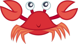 Size: 3501x2000 | Tagged: safe, artist:diegator007, crab, g4, ppov, season 6, animal, cute, happy, high res, no pony, simple background, smiling, solo, transparent background, vector