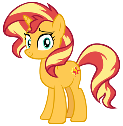 Size: 9496x9724 | Tagged: safe, artist:andoanimalia, sunset shimmer, pony, unicorn, equestria girls, equestria girls specials, g4, my little pony equestria girls: better together, my little pony equestria girls: spring breakdown, absurd resolution, eyebrows, female, looking at you, mare, simple background, smiling, smiling at you, solo, transparent background, vector