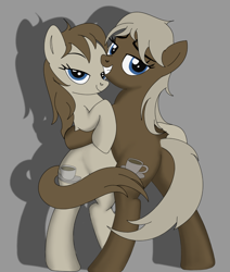 Size: 1004x1185 | Tagged: safe, artist:dddromm, oc, oc only, earth pony, pony, fallout equestria, bipedal, butt, female, lidded eyes, mare, plot, siblings, sisters, twins