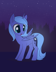 Size: 1620x2070 | Tagged: safe, artist:dusthiel, princess luna, alicorn, pony, g4, atg 2023, cutiespark, female, filly, newbie artist training grounds, solo, woona, younger