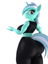 Size: 1500x2000 | Tagged: safe, artist:argos90, lyra heartstrings, anthro, g4, 3d, breasts, busty lyra heartstrings, large butt, simple background, solo, sports outfit, transparent background