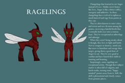 Size: 3980x2644 | Tagged: safe, artist:skunkstripe, changeling, original species, concave belly, fit, high res, holeless, horns, rageling, red changeling, reference sheet, slender, spread wings, thin, wings, wings down