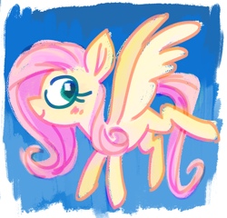 Size: 1066x1024 | Tagged: safe, artist:gektix, fluttershy, pegasus, pony, g4, digital art, female, flying, mare, solo