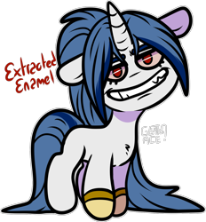 Size: 1221x1314 | Tagged: safe, artist:sexygoatgod, oc, oc only, pony, unicorn, adoptable, chibi, dentist, female, forced smile, simple background, smiling, solo, transparent background