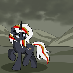 Size: 2000x2000 | Tagged: safe, artist:artevi, derpibooru exclusive, oc, oc only, oc:velvet remedy, pony, unicorn, fallout equestria, atg 2023, high res, newbie artist training grounds, solo, wasteland