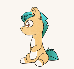 Size: 1500x1393 | Tagged: safe, artist:lbrcloud, hitch trailblazer, earth pony, pony, g5, animated, blushing, coat markings, cute, flustered, gif, hitchbetes, male, open mouth, open smile, realization, simple background, sitting, smiling, stallion, thinking, white background