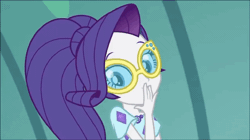 Size: 656x368 | Tagged: safe, screencap, rarity, human, equestria girls, g4, i'm on a yacht, my little pony equestria girls: better together, alternate hairstyle, animated, bedroom eyes, blowing a kiss, clothes, gif, glasses, sunglasses