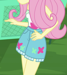 Size: 504x563 | Tagged: safe, fluttershy, human, equestria girls, equestria girls specials, g4, my little pony equestria girls: better together, my little pony equestria girls: spring breakdown, clothes, cropped, legs, pictures of legs, shorts