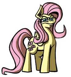 Size: 405x439 | Tagged: safe, artist:cowsrtasty, fluttershy, pony, g4, angry, simple background, solo, transparent background
