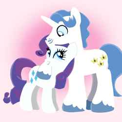 Size: 1400x1400 | Tagged: safe, artist:mlplary6, fancypants, rarity, pony, unicorn, g4, boyfriend and girlfriend, female, looking at each other, looking at someone, love, male, mare, ship:raripants, shipping, smiling, smiling at each other, stallion, straight