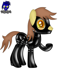 Size: 3840x4154 | Tagged: safe, artist:damlanil, oc, oc:ferb fletcher, pegasus, pony, bdsm, bodysuit, bondage, bondage mask, boots, catsuit, clothes, collar, commission, corset, gag, gimp suit, high heels, hood, latex, latex boots, latex suit, male, male oc, muzzle gag, rubber, shiny, shoes, show accurate, simple background, solo, stallion, suit, transparent background, vector, wings