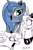 Size: 700x1050 | Tagged: safe, artist:nekubi, princess luna, alicorn, pony, g4, bust, female, i can't believe it's not idw, mare, one eye closed, open mouth, partial color, pinpoint eyes, portrait, solo, style emulation, wink