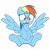 Size: 4000x4000 | Tagged: safe, artist:gypsykumquat, rainbow dash, pegasus, pony, g4, .svg available, absurd resolution, blushing, cute, dashabetes, embarrassed, female, inkscape, looking down, rainbow dash is best facemaker, show accurate, simple background, sitting, solo, spread wings, svg, transparent background, vector, wings