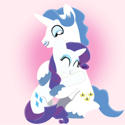 Size: 1400x1400 | Tagged: safe, artist:mlplary6, fancypants, rarity, pony, unicorn, g4, boyfriend and girlfriend, eyes closed, female, hug, love, male, mare, ship:raripants, shipping, sitting, stallion, straight