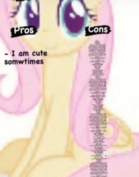 Size: 961x1224 | Tagged: safe, editor:luvsickteen, fluttershy, pony, g4, female, mare, meme, needs more jpeg, relatable, shitposting, solo