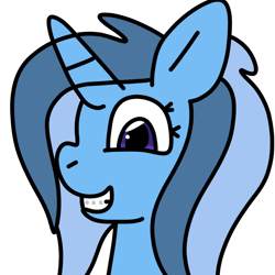 Size: 894x894 | Tagged: safe, artist:jadeharmony, oc, oc only, oc:twinkle mint, pony, unicorn, icey-verse, braces, cute, female, grin, magical lesbian spawn, mare, offspring, parent:minuette, parent:trixie, parents:minixie, simple background, smiling, solo, transparent background
