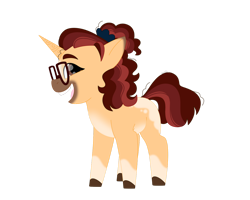 Size: 1280x1024 | Tagged: safe, artist:itstechtock, oc, oc only, pony, unicorn, g5, bushy brows, female, filly, foal, glasses, simple background, solo, transparent background