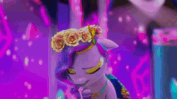 Size: 1920x1078 | Tagged: safe, screencap, alphabittle blossomforth, golden waves, hitch trailblazer, izzy moonbow, pipp petals, smokey cobalt, sparky sparkeroni, sunny starscout, sweets (g5), toots, zipp storm, dragon, earth pony, pegasus, pony, unicorn, bridlewoodstock (make your mark), g5, my little pony: make your mark, my little pony: make your mark chapter 4, spoiler:g5, spoiler:my little pony: make your mark, spoiler:my little pony: make your mark chapter 4, spoiler:mymc04e01, animated, apology, beads, bracelet, bridlewoodstock, clothes, crowd, decorated, dyed mane, eyeliner, face paint, female, floral head wreath, flower, flower in hair, food, french fries, glasses, glitter, glowing, gold chains, headphones, hiding, hoofband, horseshoes, jewelry, makeup, male, mane five, mare, microphone, necklace, neon, smiling, sorry, sound, sparkling, stallion, stockings, sunglasses, thigh highs, unnamed character, unnamed pony, visor, webm