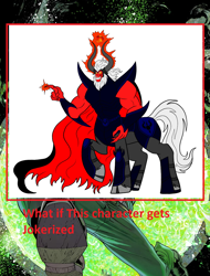 Size: 1010x1329 | Tagged: safe, lord tirek, centaur, taur, g4, season 4, season 8, season 9, alternate universe, armor, cape, clothes, cloven hooves, glowing, glowing horn, grin, horn, magic, smiling, solo