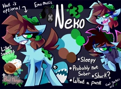 Size: 3800x2800 | Tagged: safe, artist:nekosnicker, oc, oc only, oc:neko, earth pony, pony, high res, reference sheet, solo