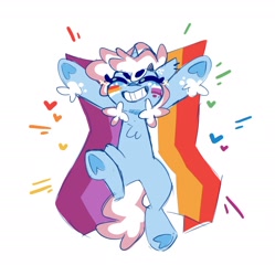 Size: 2192x2200 | Tagged: safe, artist:nekosnicker, oc, oc only, pony, unicorn, high res, lesbian pride flag, pride, pride flag, simple background, solo, white background