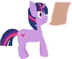 Size: 2025x1658 | Tagged: safe, artist:wissle, twilight sparkle, pony, unicorn, g4, atg 2023, female, friendship report, magic, mare, newbie artist training grounds, paper, simple background, solo, transparent background, unicorn twilight