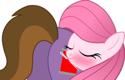 Size: 1165x751 | Tagged: safe, artist:muhammad yunus, oc, oc only, oc:annisa trihapsari, oc:princess kincade, earth pony, pony, g4, adorasexy, blushing, butt, butt pillow, cute, duo, duo female, eyes closed, female, hair, kincadebutt, long hair, long mane, mane, medibang paint, plot, sexy, simple background, sleeping, snuggling, tail, transparent background