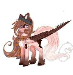Size: 3500x3600 | Tagged: safe, artist:krissstudios, oc, oc only, oc:yasy, pegasus, pony, cheek fluff, chest fluff, clothes, colored wings, female, freckles, high res, mare, scarf, simple background, solo, striped scarf, transparent background, two toned wings, wings