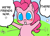 Size: 529x386 | Tagged: safe, artist:n', pinkie pie, earth pony, pony, g4, blushing, colored, cute, dialogue, diapinkes, drawthread, female, heart, looking at you, manga, mare, smiling, solo, talking to viewer