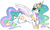 Size: 1000x607 | Tagged: safe, artist:muffinz, princess celestia, alicorn, pony, g4, clothes, horseshoes, jewelry, lying down, pixel-crisp art, regalia, simple background, socks, solo, striped socks, white background