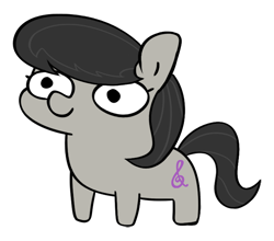 Size: 710x624 | Tagged: safe, artist:hlebushek, octavia melody, earth pony, pony, g4, cute, female, mare, simple background, solo, squatpony, white background