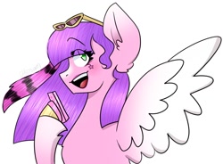 Size: 1136x838 | Tagged: safe, artist:blossomsweetss, pipp petals, pegasus, pony, g5, adorapipp, cute, female, mare, redesign, simple background, solo, white background