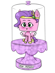 Size: 536x720 | Tagged: safe, artist:blossomsweetss, pipp petals, pegasus, pony, g5, female, glass case, mare, simple background, solo, transparent background