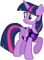 Size: 590x802 | Tagged: safe, artist:loladreamteam, artist:reafelice14, twilight sparkle, alicorn, pony, g4, clothes, midriff, simple background, solo, swimsuit, transparent background, twilight sparkle (alicorn)