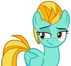 Size: 5908x5525 | Tagged: safe, artist:andoanimalia, lightning dust, pegasus, pony, g4, the washouts (episode), female, mare, simple background, smug, solo, transparent background, vector