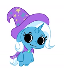 Size: 1394x1569 | Tagged: safe, artist:notfocks, trixie, unicorn, g4, chibi, female, floppy ears, mare, simple background, solo, white background