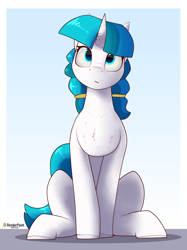 Size: 2800x3736 | Tagged: safe, artist:renderpoint, oc, oc only, oc:absolvia, pony, unicorn, gradient background, high res, solo