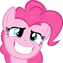 Size: 5000x5020 | Tagged: safe, artist:the-intelligentleman, pinkie pie, earth pony, pony, g4, absurd resolution, bust, grin, portrait, simple background, smiling, solo, transparent background, vector