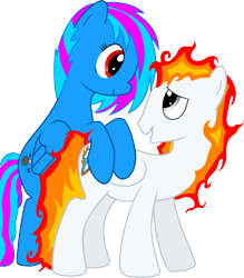 Size: 5000x5718 | Tagged: safe, artist:the-intelligentleman, oc, oc only, oc:lucky game, oc:speedster, pegasus, pony, absurd resolution, female, male, mare, simple background, stallion, transparent background