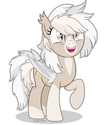 Size: 5104x5846 | Tagged: safe, artist:suramii, oc, oc only, oc:cuddy, bat pony, pony, absurd resolution, female, mare, raised hoof, simple background, solo, transparent background