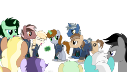 Size: 6606x3726 | Tagged: safe, artist:suramii, oc, oc only, oc:littlepip, earth pony, pony, unicorn, fallout equestria, absurd resolution, clothes, jumpsuit, pipbuck, simple background, transparent background, vault suit