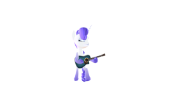 Size: 1920x1200 | Tagged: safe, artist:puzzlshield2, rarity, pony, g4, honest apple, 3d, bad cropping, guitar, guitarity, mmd, musical instrument, recreation, simple background, solo, transparent background