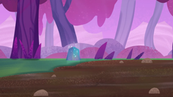 Size: 1920x1080 | Tagged: safe, screencap, bridlewoodstock (tell your tale), g5, my little pony: tell your tale, spoiler:g5, spoiler:my little pony: tell your tale, spoiler:tyts01e55, background, bog, crystal, glowing, mud, no pony, swamp