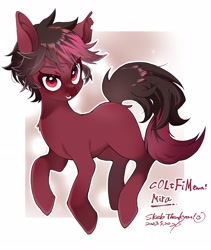 Size: 2894x3435 | Tagged: safe, artist:potetecyu_to, oc, oc only, earth pony, pony, blank flank, high res, looking at you, open mouth, open smile, smiling, smiling at you, smirk, solo